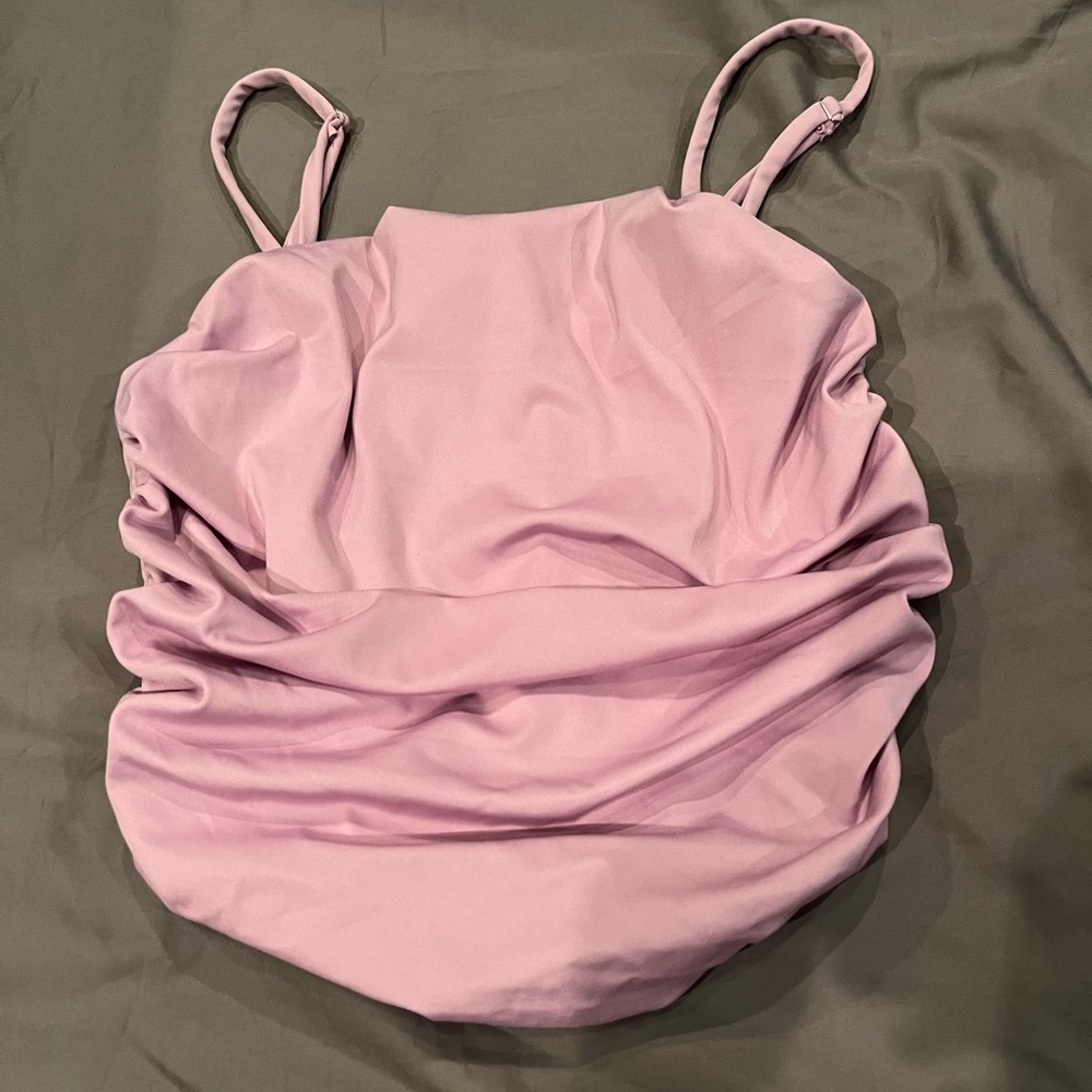 #12 FOREVER 21 Light Purple Cropped Corset Tank Size XS